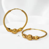 INTRICATE GOLD BEADED HOOPS