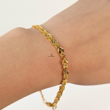 LEAF CUTTING FLAT BRACELET