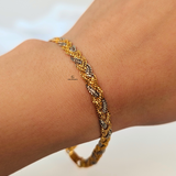 TWO TONE BRAIDED BRACELET