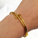 GOLD NAIL CUFF BANGLE