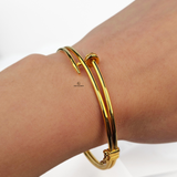 GOLD NAIL CUFF BANGLE