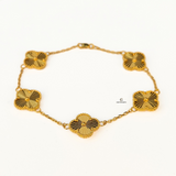 GOLD 5 FLOWER BRACELET