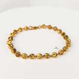 GOLD BEADED STATION BRACELET