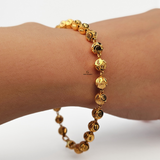 GOLD BEADED STATION BRACELET