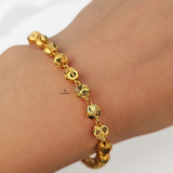 GOLD BEADED STATION BRACELET