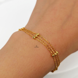 3 LAYER SATELLITE BRACELET