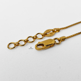 BOX CHAIN WITH RHODIUM CUTTING BEADS