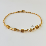 INTRICATE BEADED BLOCK BRACELET