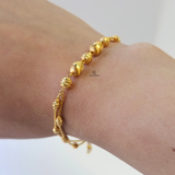 BEADED DOUBLE CHAIN BRACELET