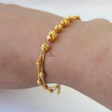 BEADED DOUBLE CHAIN BRACELET