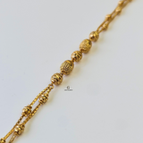 BEADED DOUBLE CHAIN BRACELET