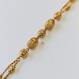 BEADED DOUBLE CHAIN BRACELET