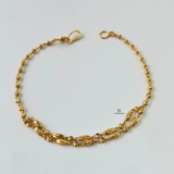 BEADED DOUBLE CHAIN BRACELET