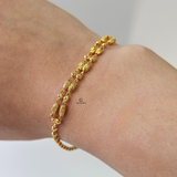 BEADED DOUBLE CHAIN BRACELET