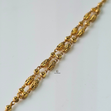 BEADED DOUBLE CHAIN BRACELET