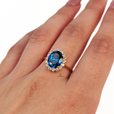 SAPPHIRE OVAL RING