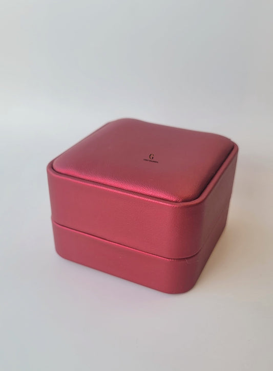 RING (LED) BOX, PINK/RED SATIN