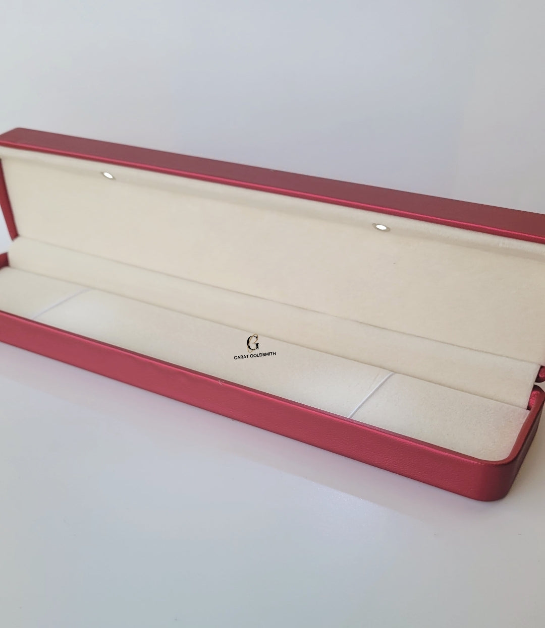 BRACELET (LED) BOX, PINK/RED SATIN