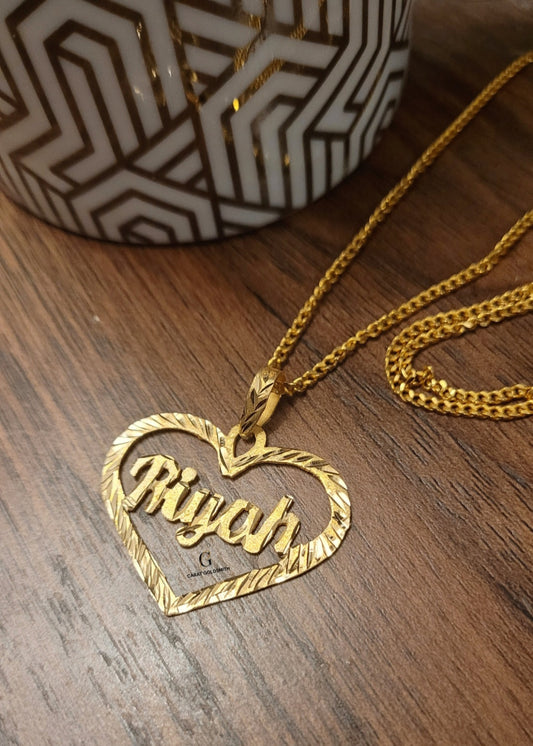 HEART NAME NECKLACE | MADE TO ORDER | DISPATCHED WITHIN 1 WEEK