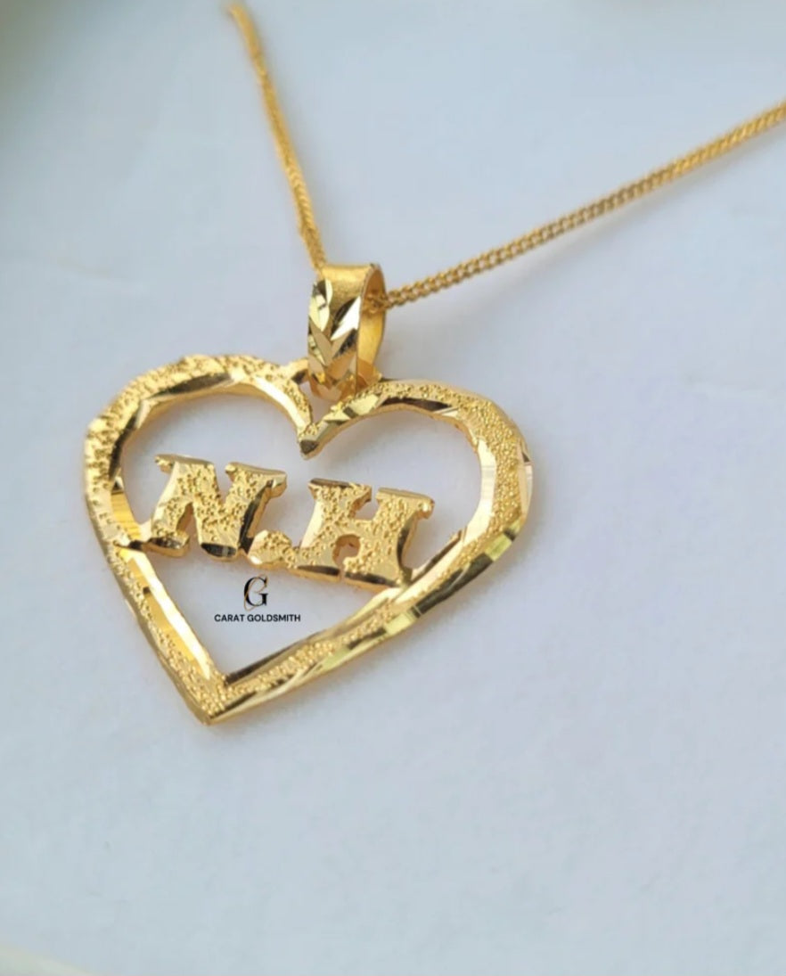 HEART NAME NECKLACE | MADE TO ORDER | DISPATCHED WITHIN 1 WEEK