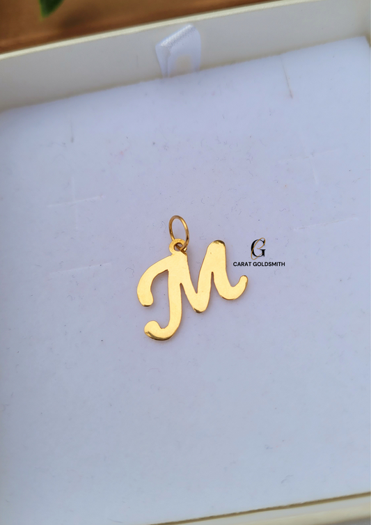 M INITIAL (NO CHAIN) | POLISHED FINISH | READY MADE