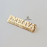 LIGHTWEIGHT ENGLISH GREEK KEY UNDERLINE NAME PLATE (NO CHAIN) | MADE TO ORDER | DISPATCHED WITHIN 1 WEEK