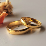 HIS AND HERS BANDS - POLISHED GOLD | MADE TO ORDER | DISPATCHED WITHIN 1 WEEK