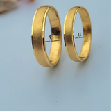 HIS AND HERS BANDS - MATT FINISH WITH DIAMOND CUT EDGING | MADE TO ORDER | DISPATCHED WITHIN 1 WEEK
