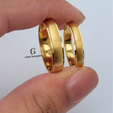 HIS AND HERS BANDS - MATT FINISH WITH DIAMOND CUT EDGING | MADE TO ORDER | DISPATCHED WITHIN 1 WEEK