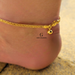 PLAIN FLAT ANKLET WITH BALL CHARM