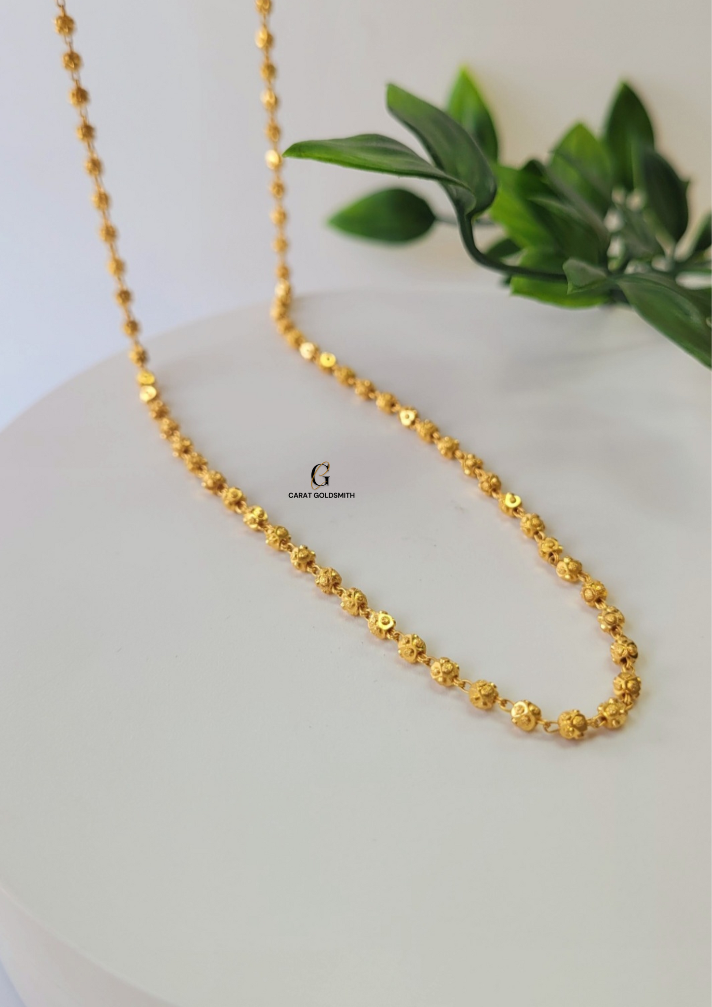 INTRICATE GOLD BALL CHAIN