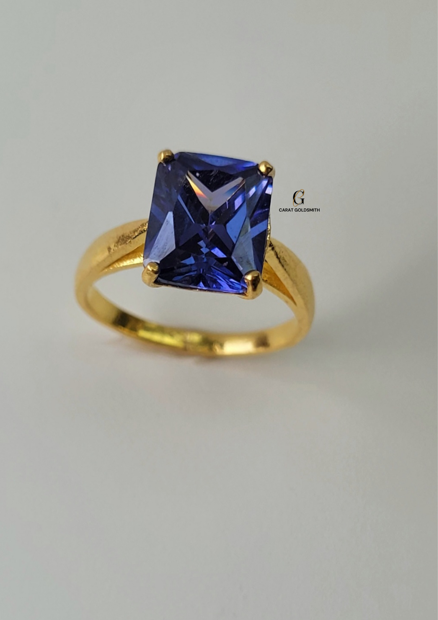 BLUE TOPAZ SQUARE RING