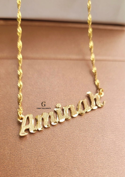 HEAVY ENGLISH NAME NECKLACE | MADE TO ORDER | DISPATCHED WITHIN 1 WEEK