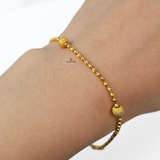 GOLD SAND BLAST BALL BRACELET