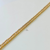 DOTTED DESIGN RHODIUM & GOLD BRACELET