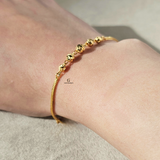 DIAMOND CUT PATTERNED BALL BRACELET