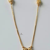 DAINTY 4 BEADS BOX CHAIN