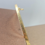 THIN LV GREEK KEY HINGED BANGLE
