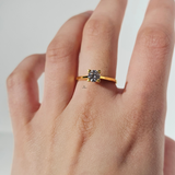 LIFTED SINGLE STONE RING