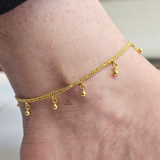 BEADED BALL CHARM ANKLET