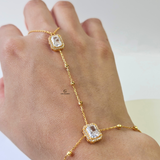 CUBIC ZIRCONIA HALO HAND CHAIN