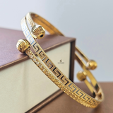 GREEK KEY CROSSOVER FIXED BANGLE