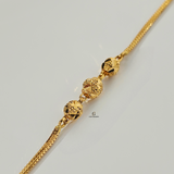 DIAMOND CUT PATTERNED BALL BRACELET