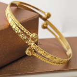 DOUBLE BALL CROSSOVER FIXED BANGLE
