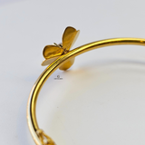 SINGLE FLOWER HINGED BANGLE