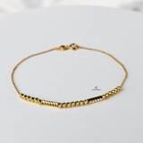 BEADED FINE CHAIN BRACELET