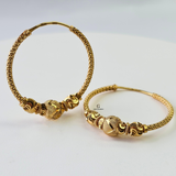 INTRICATE GOLD BEADED HOOPS