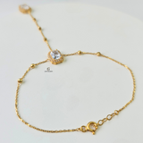 CUBIC ZIRCONIA HALO HAND CHAIN
