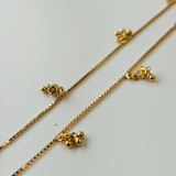 GOLD DROP CHARM ANKLET