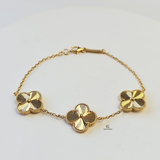 GOLD 3 FLOWER BRACELET